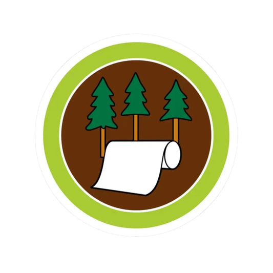 Pulp and Paper (Boy Scout Merit Badge) STICKER Vinyl Kiss-Cut Decal 2 Inch White - The Sticker Space
