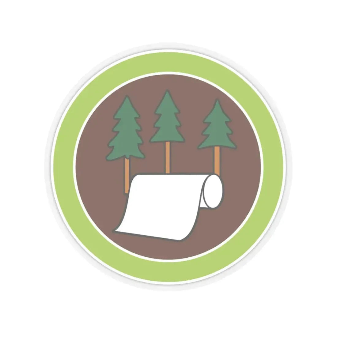 Pulp and Paper (Boy Scout Merit Badge) STICKER Vinyl Kiss-Cut Decal 4 Inch Transparent - The Sticker Space