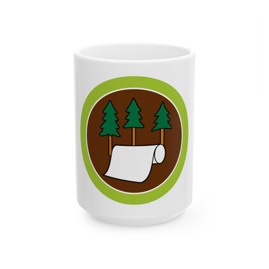 Pulp and Paper (Boy Scout Merit Badge) White Coffee Mug-15oz-The Sticker Space