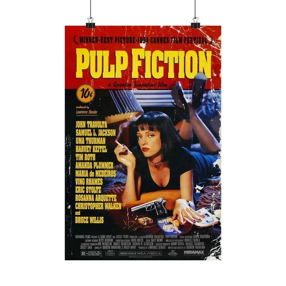 PULP FICTION (2) 1994 - Paper Movie Poster 12″ x 18″ Matte - The Sticker Space