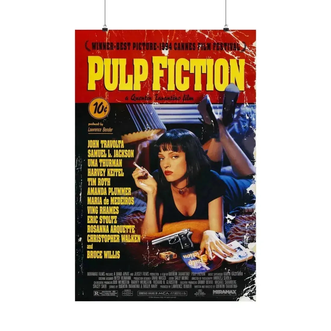PULP FICTION (2) 1994 - Paper Movie Poster 24″ x 36″ Matte - The Sticker Space