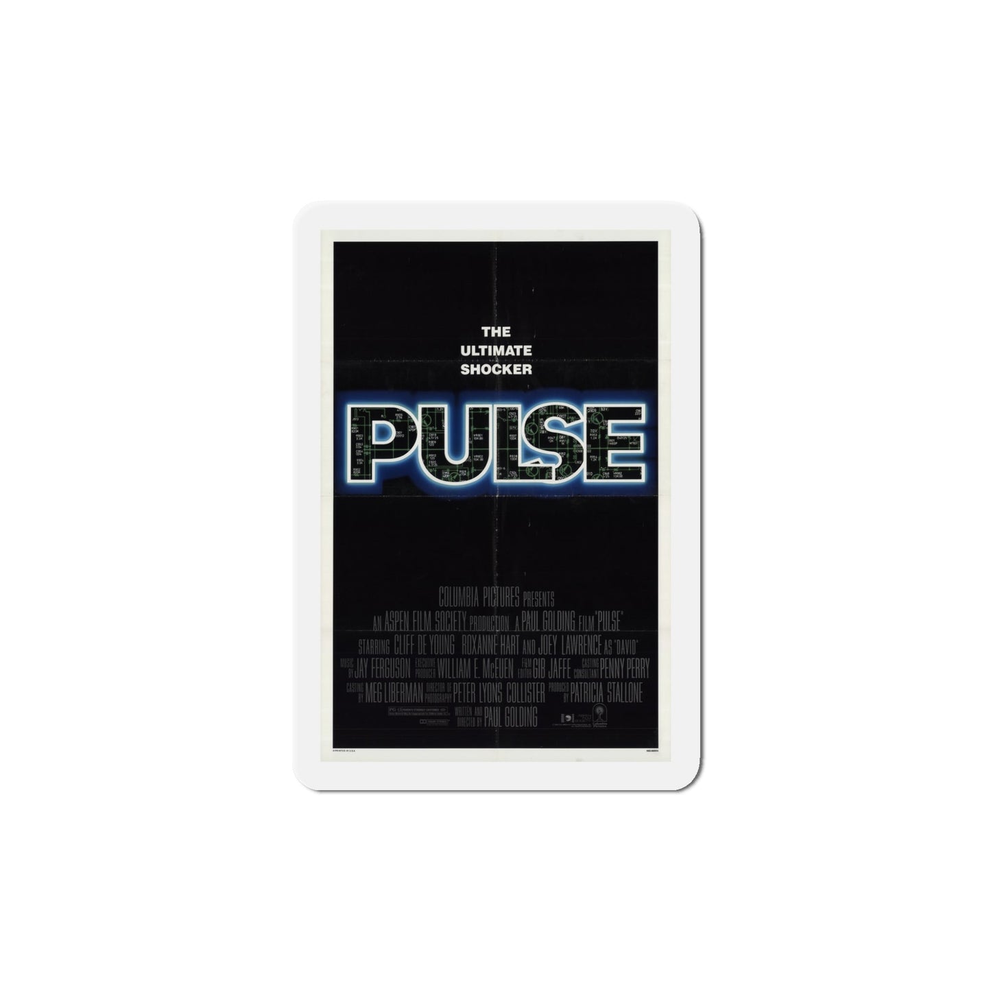 Pulse 1988 Movie Poster Die-Cut Magnet-5" x 5"-The Sticker Space