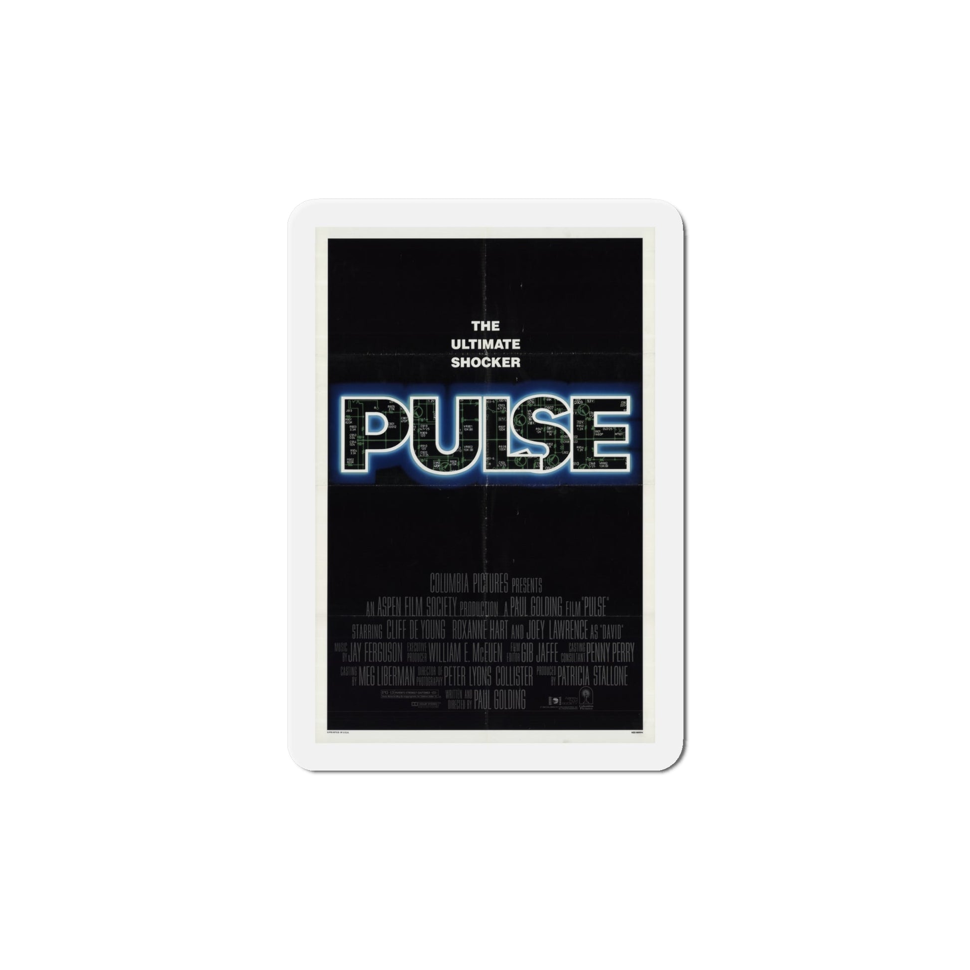 Pulse 1988 Movie Poster Die-Cut Magnet-6 × 6"-The Sticker Space
