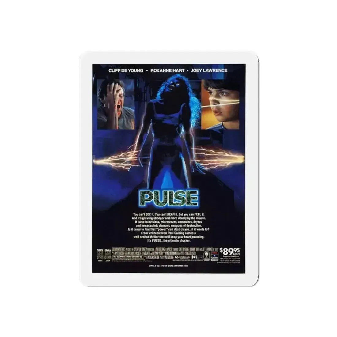 PULSE 1988 Movie Poster - Refrigerator Magnet 6 Inch Die-Cut - The Sticker Space