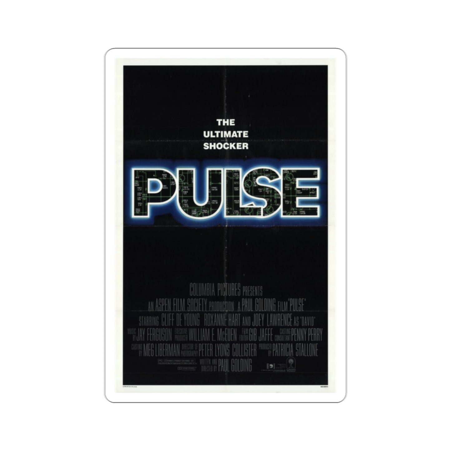 Pulse 1988 Movie Poster STICKER Vinyl Die-Cut Decal-2 Inch-The Sticker Space