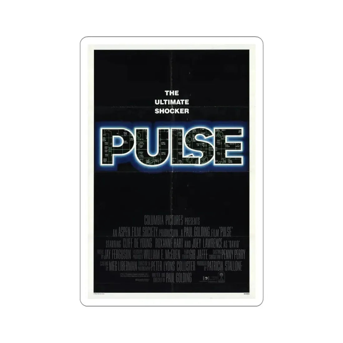 Pulse 1988 Movie Poster STICKER Vinyl Die-Cut Decal 4 Inch - The Sticker Space