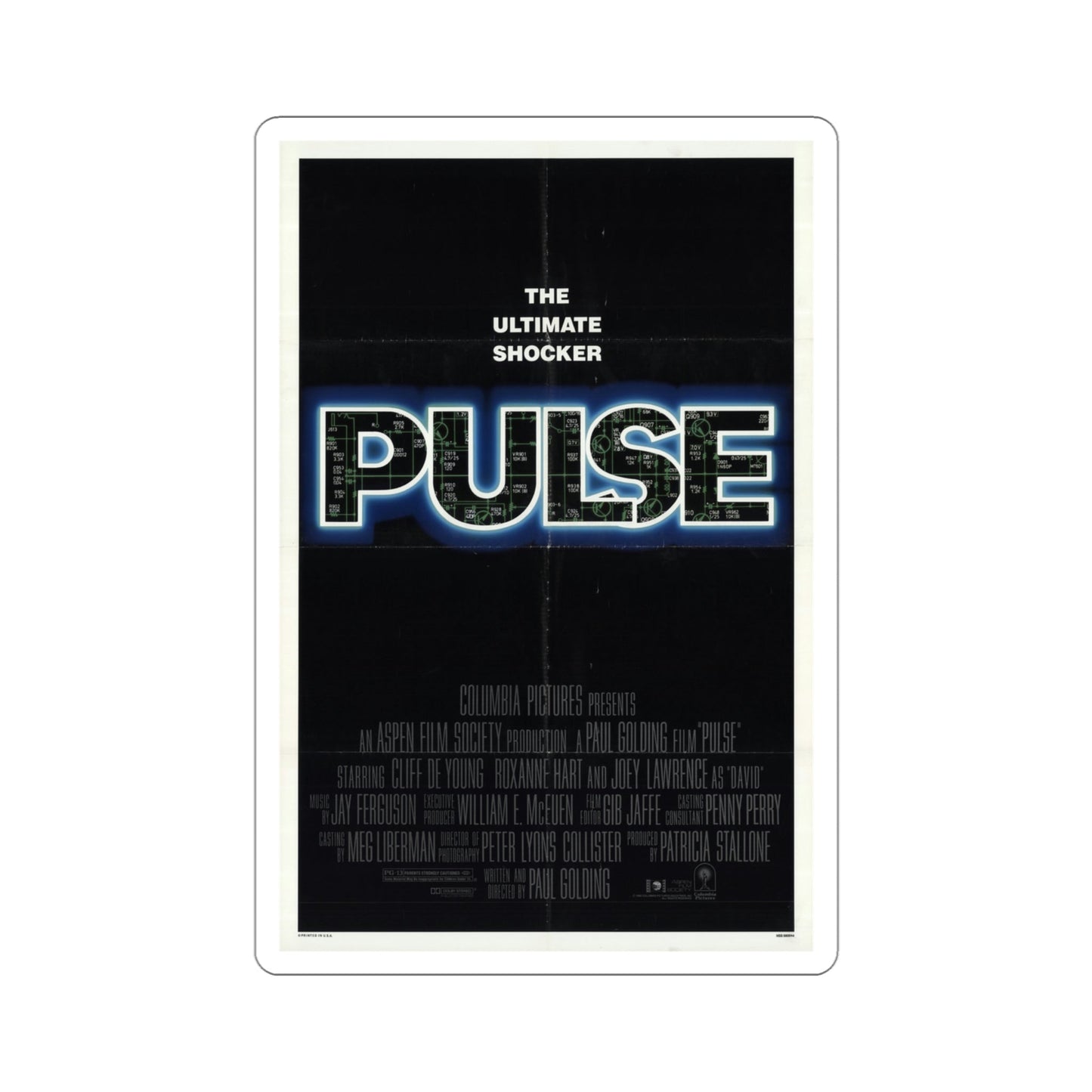 Pulse 1988 Movie Poster STICKER Vinyl Die-Cut Decal-4 Inch-The Sticker Space