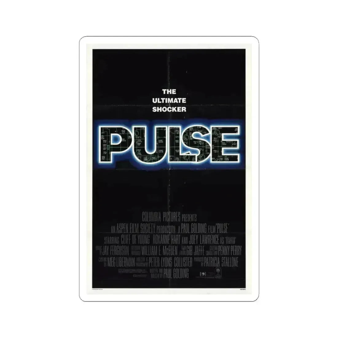 Pulse 1988 Movie Poster - STICKER Vinyl Kiss-Cut Decal 6 Inch White - The Sticker Space