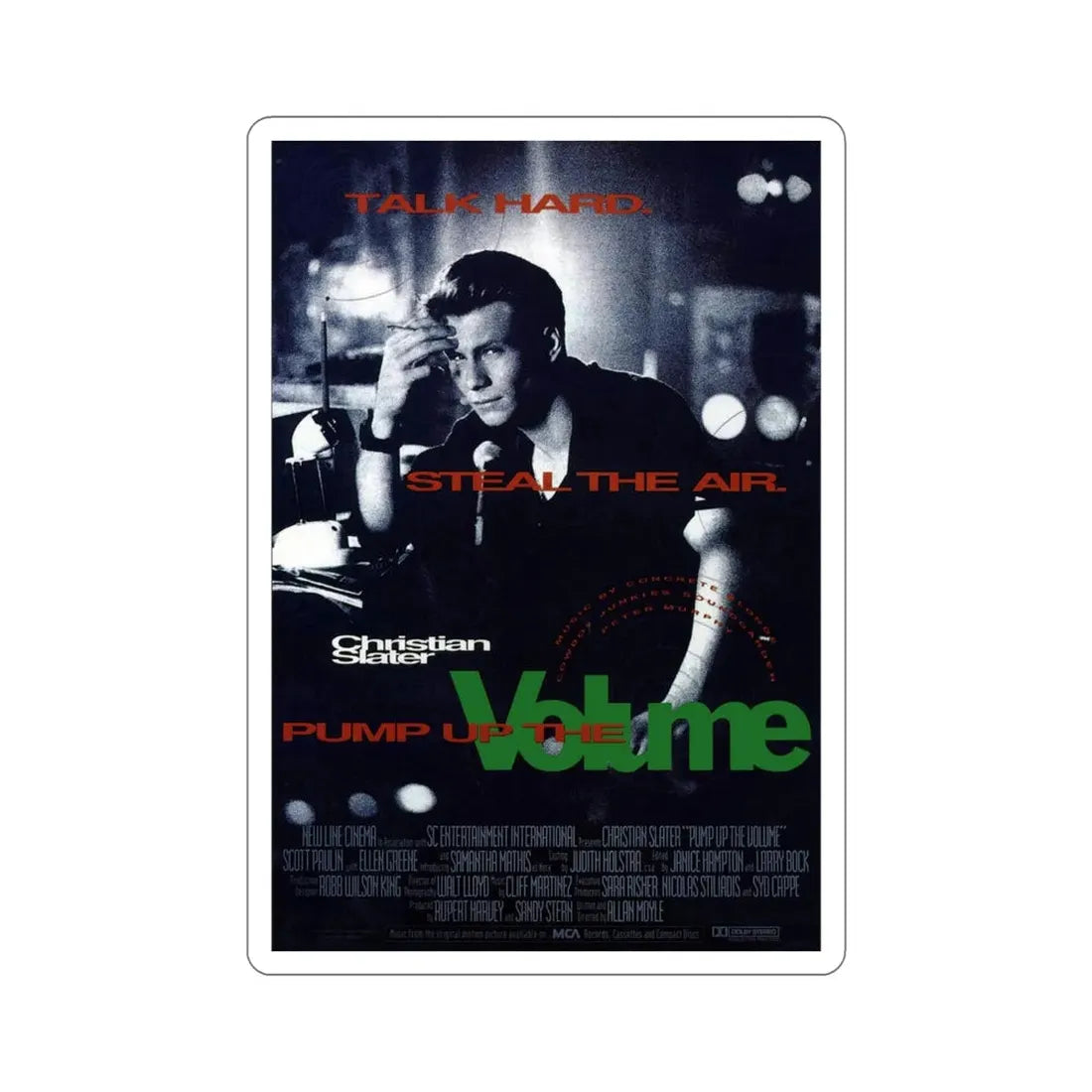 Pump Up the Volume 1990 Movie Poster STICKER Vinyl Die-Cut Decal - The Sticker Space
