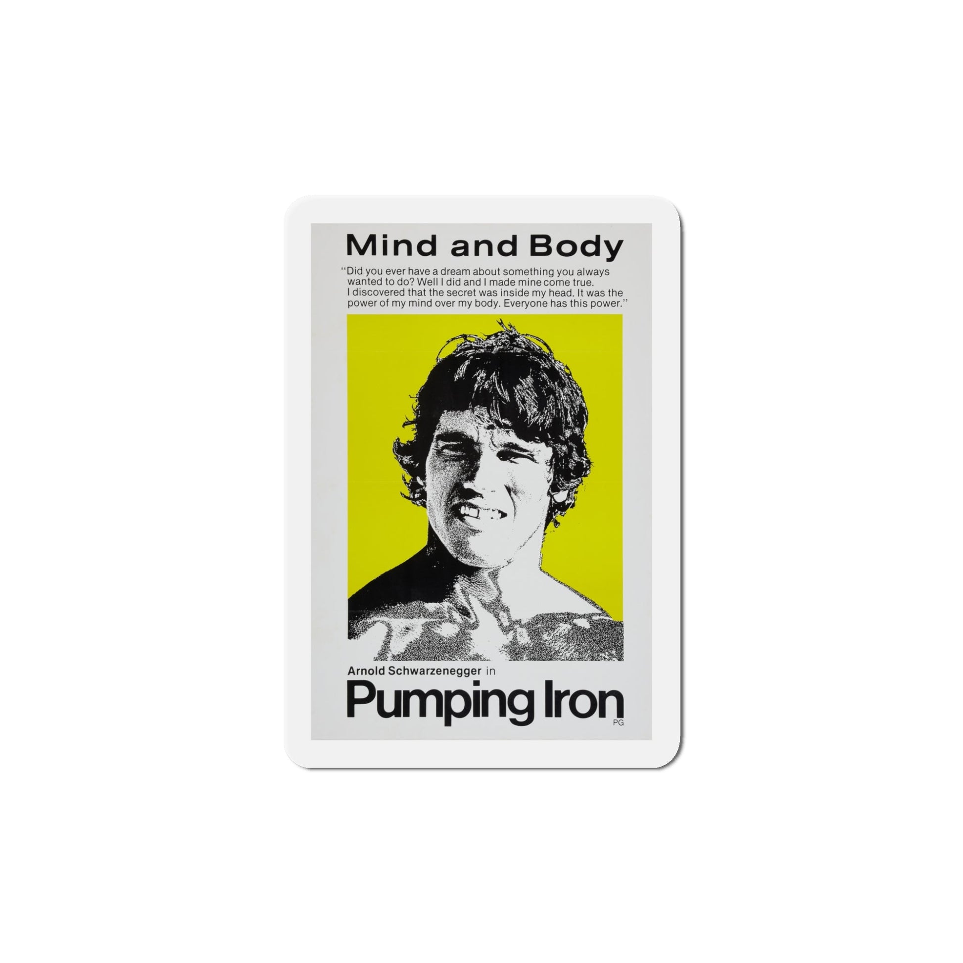 Pumping Iron 1977 2 Movie Poster Die-Cut Magnet-5 Inch-The Sticker Space