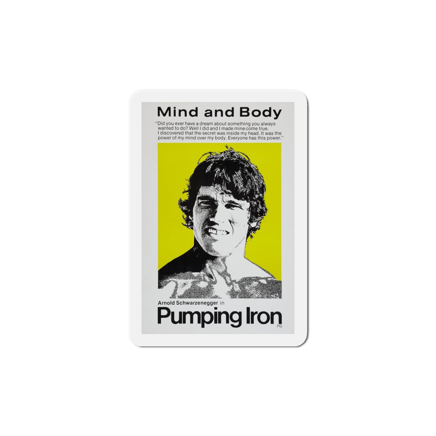 Pumping Iron 1977 2 Movie Poster Die-Cut Magnet-6 Inch-The Sticker Space