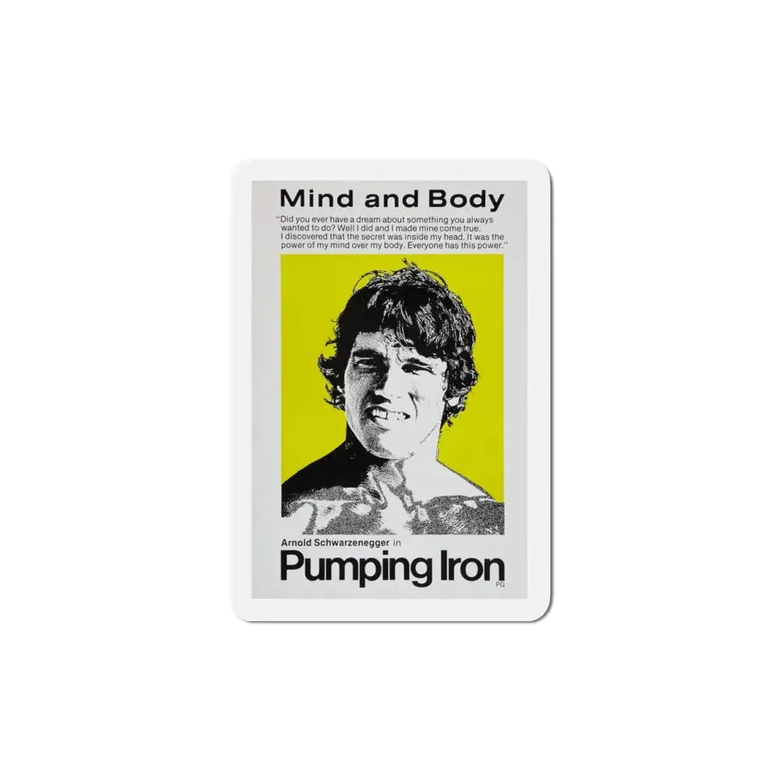 Pumping Iron 1977 2 Movie Poster Refrigerator Magnet 5 Inch - The Sticker Space