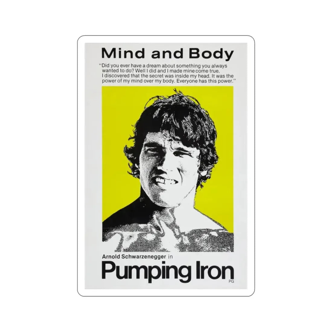 Pumping Iron 1977 2 Movie Poster STICKER Vinyl Die-Cut Decal 2 Inch - The Sticker Space