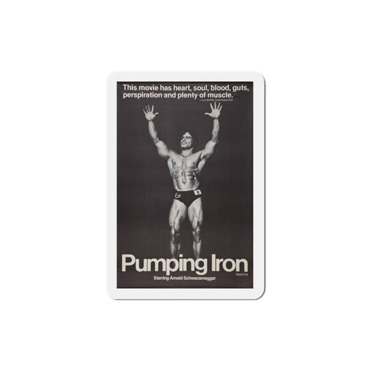Pumping Iron 1977 Movie Poster Die-Cut Magnet-3 Inch-The Sticker Space