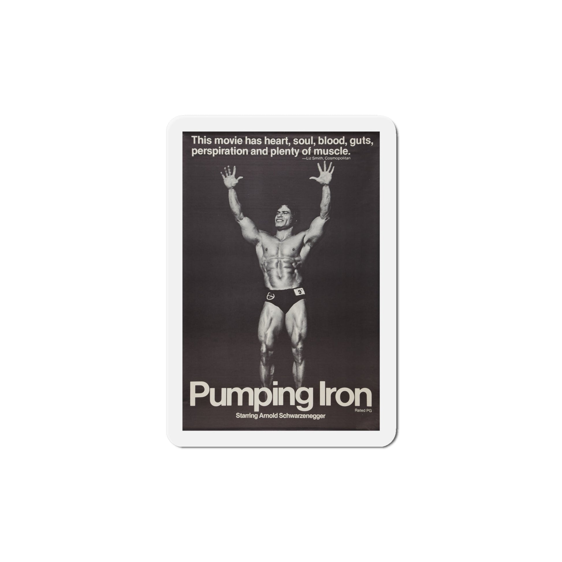 Pumping Iron 1977 Movie Poster Die-Cut Magnet-6 Inch-The Sticker Space