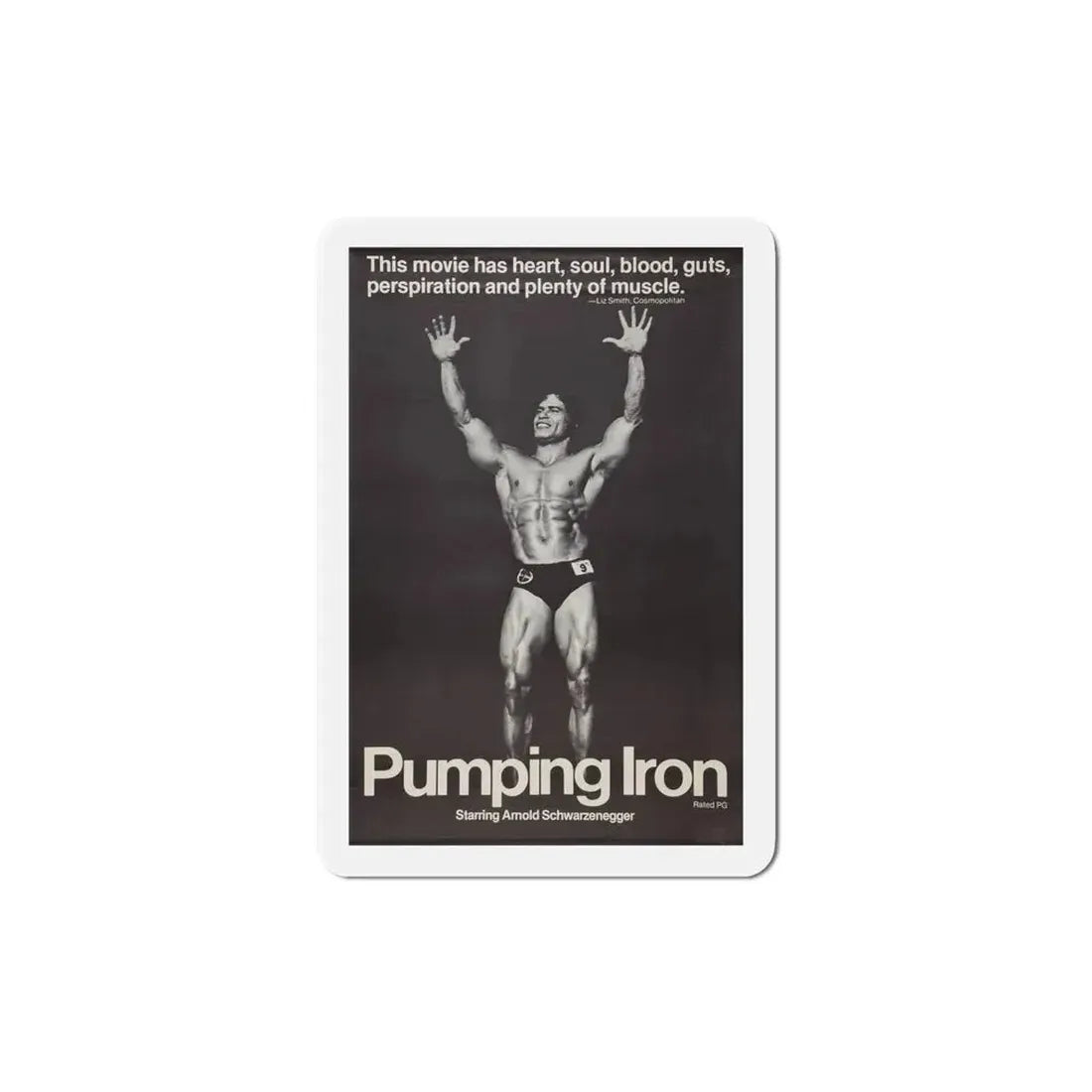 Pumping Iron 1977 Movie Poster Refrigerator Magnet 4 Inch - The Sticker Space