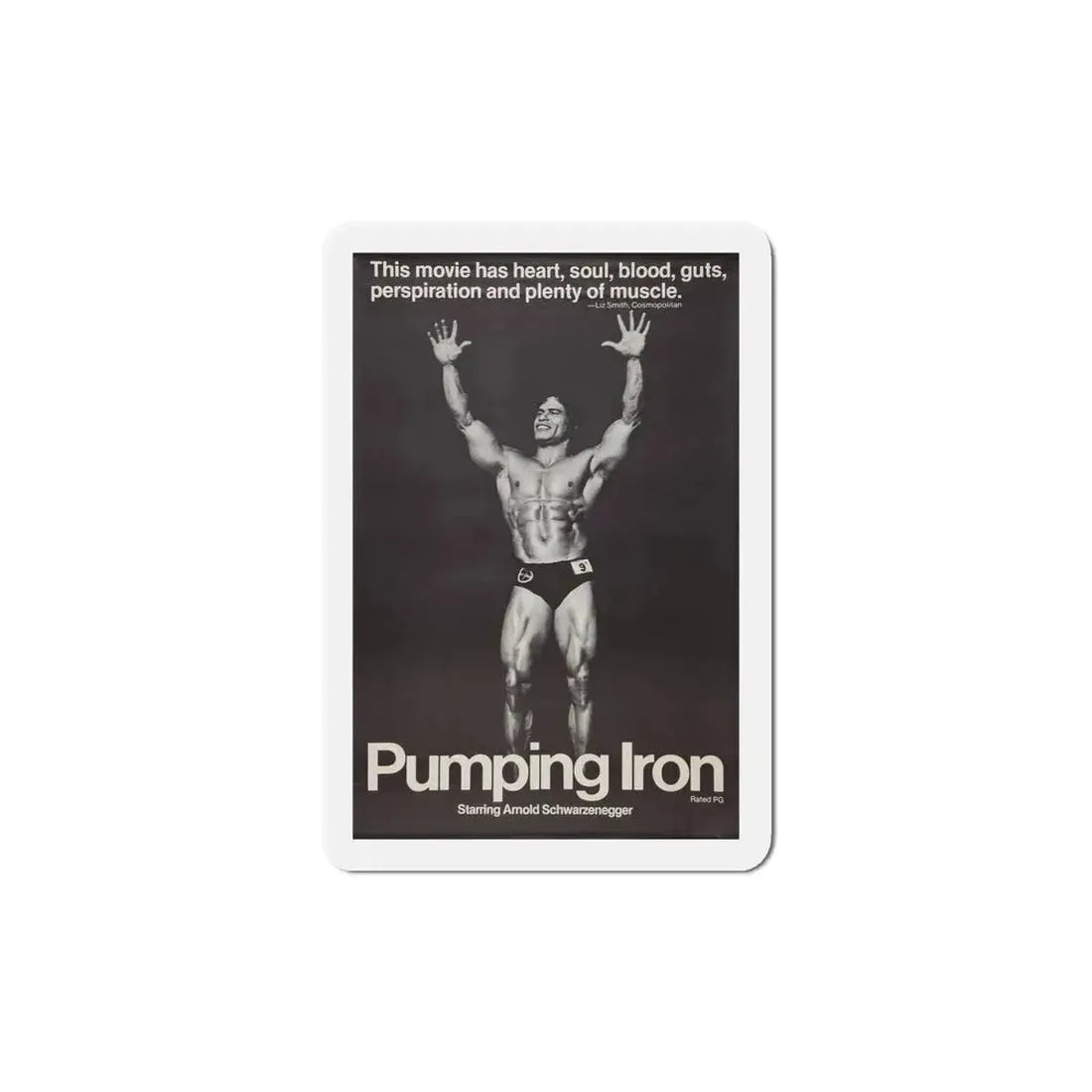 Pumping Iron 1977 Movie Poster Refrigerator Magnet 5 Inch - The Sticker Space