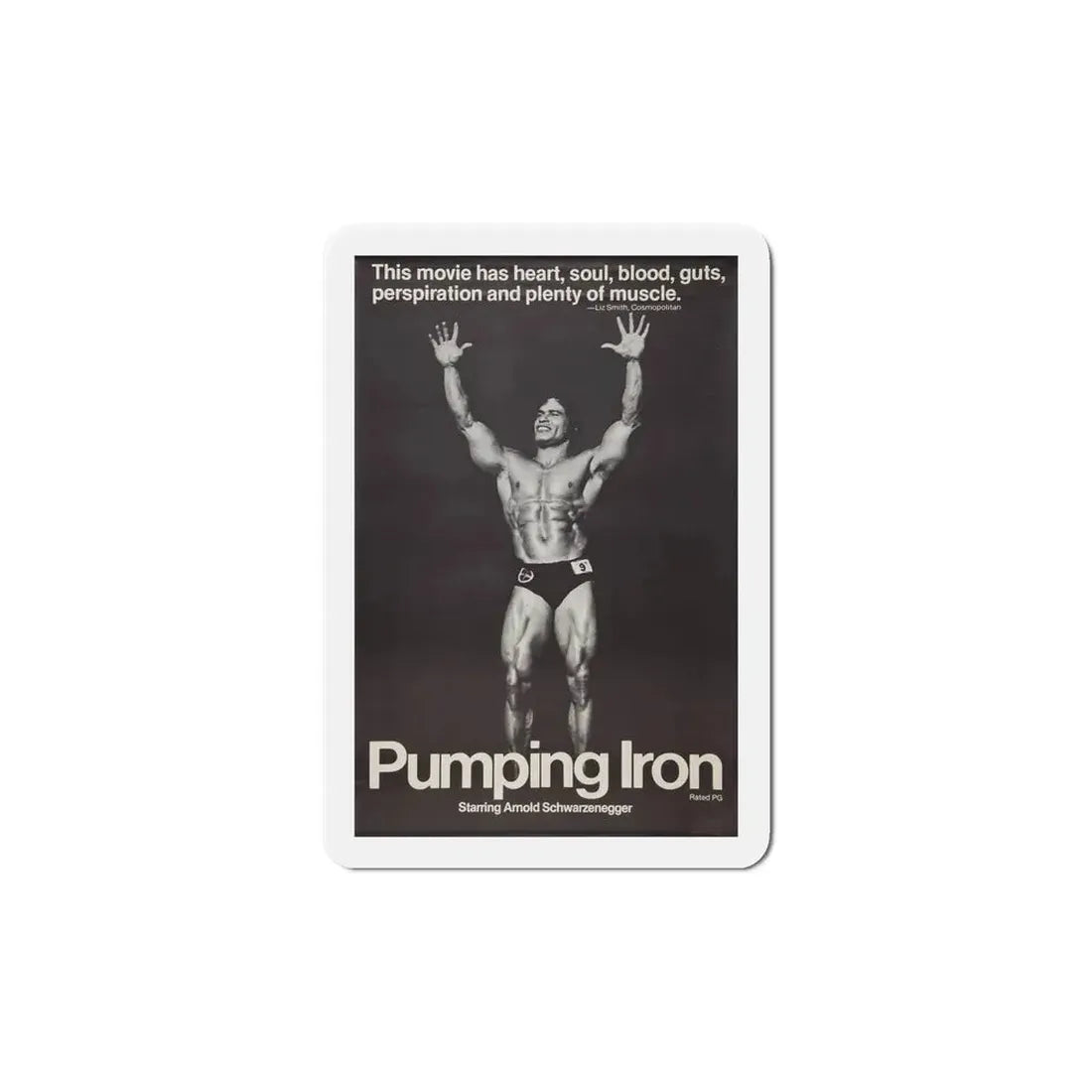 Pumping Iron 1977 Movie Poster Refrigerator Magnet 6 Inch - The Sticker Space