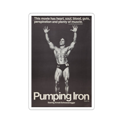 Pumping Iron 1977 Movie Poster STICKER Vinyl Die-Cut Decal-4 Inch-The Sticker Space