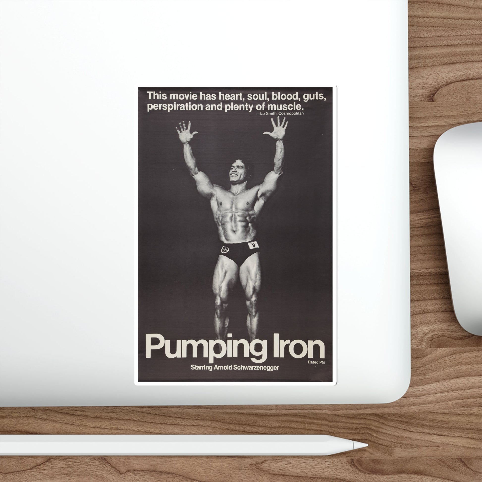 Pumping Iron 1977 Movie Poster STICKER Vinyl Die-Cut Decal-The Sticker Space