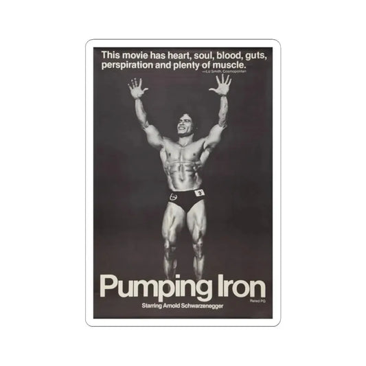 Pumping Iron 1977 Movie Poster - STICKER Vinyl Kiss-Cut Decal 2 Inch White - The Sticker Space