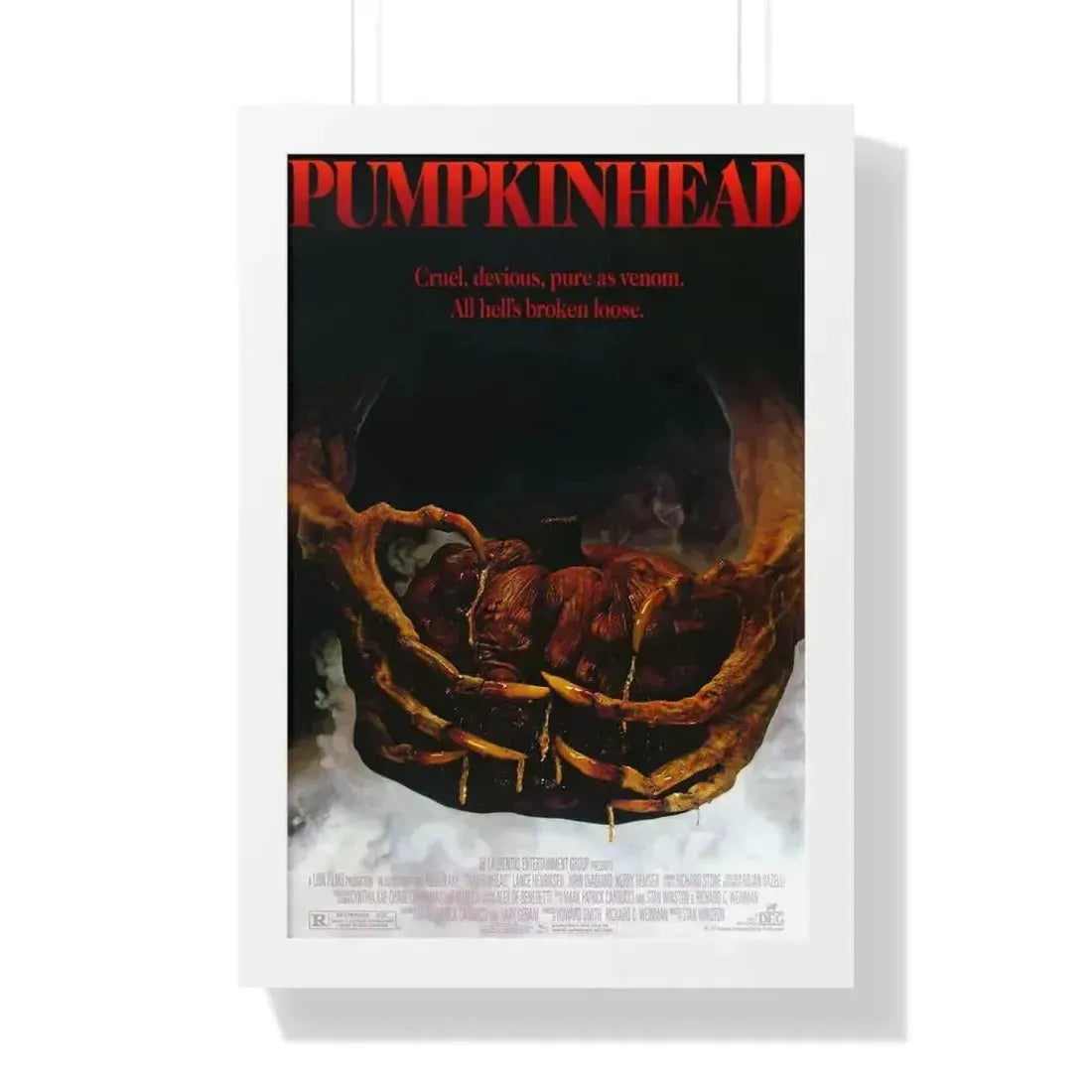 PUMPKINHEAD 1988 - Framed Movie Poster 16″ x 24″ White - The Sticker Space