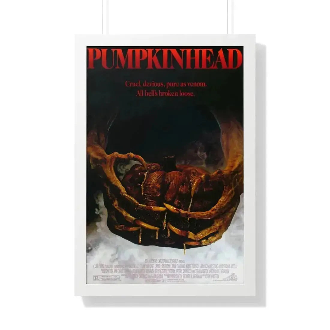 PUMPKINHEAD 1988 - Framed Movie Poster 20" x 30" White - The Sticker Space
