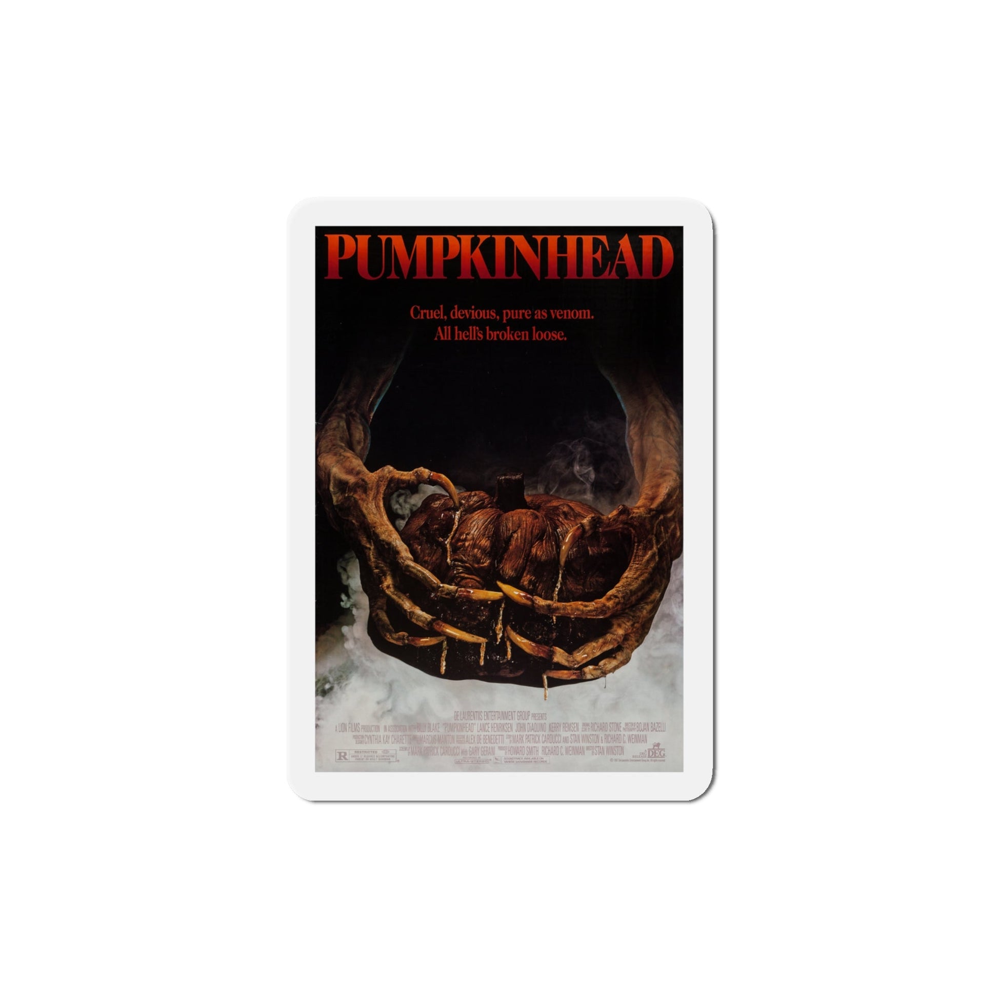 Pumpkinhead 1988 Movie Poster Die-Cut Magnet-4" x 4"-The Sticker Space