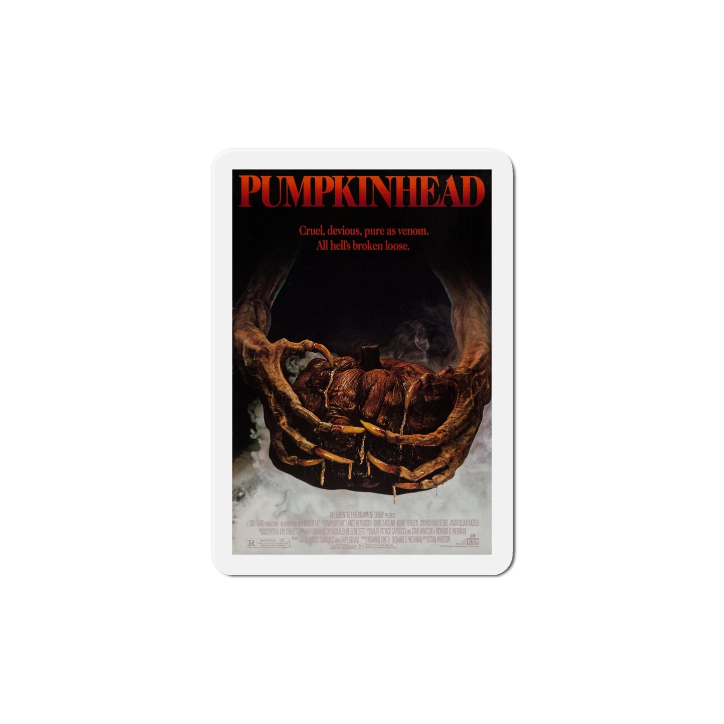 Pumpkinhead 1988 Movie Poster Die-Cut Magnet-6 × 6"-The Sticker Space