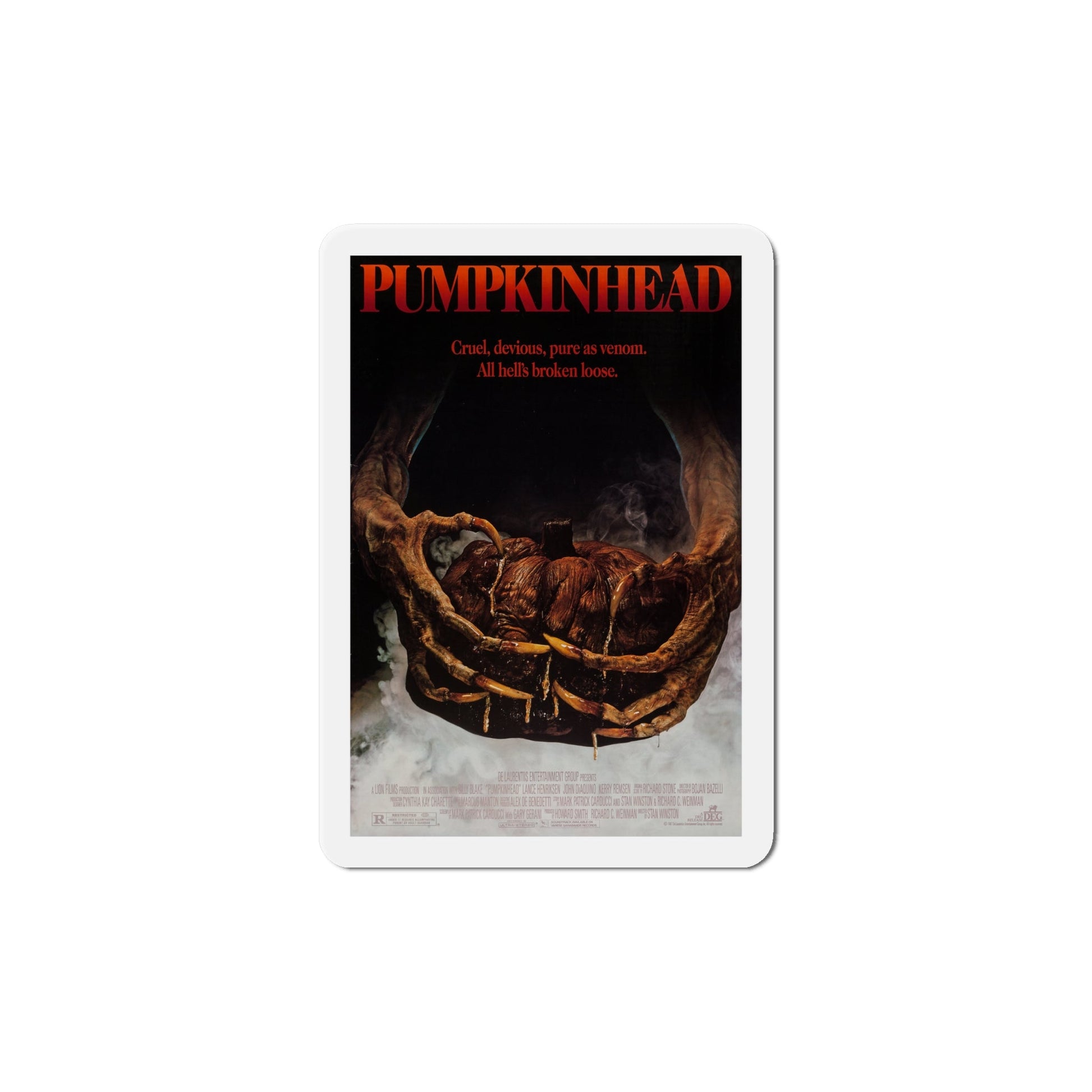 Pumpkinhead 1988 Movie Poster Die-Cut Magnet-6 × 6"-The Sticker Space