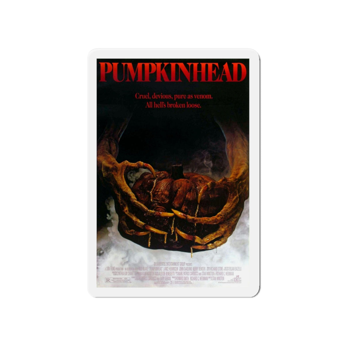 PUMPKINHEAD 1988 Movie Poster - Refrigerator Magnet-4" x 4"-The Sticker Space