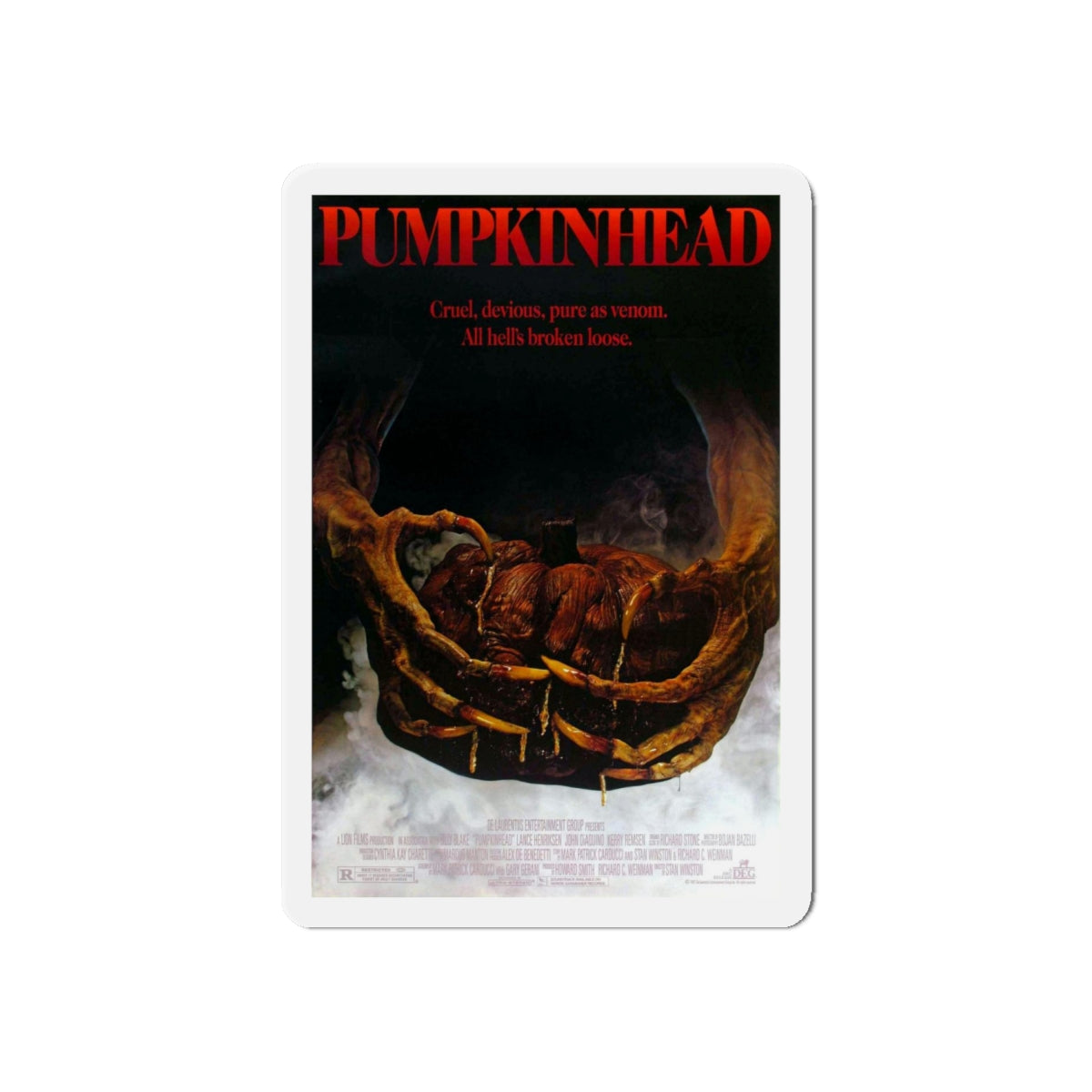 PUMPKINHEAD 1988 Movie Poster - Refrigerator Magnet-6" × 6"-The Sticker Space