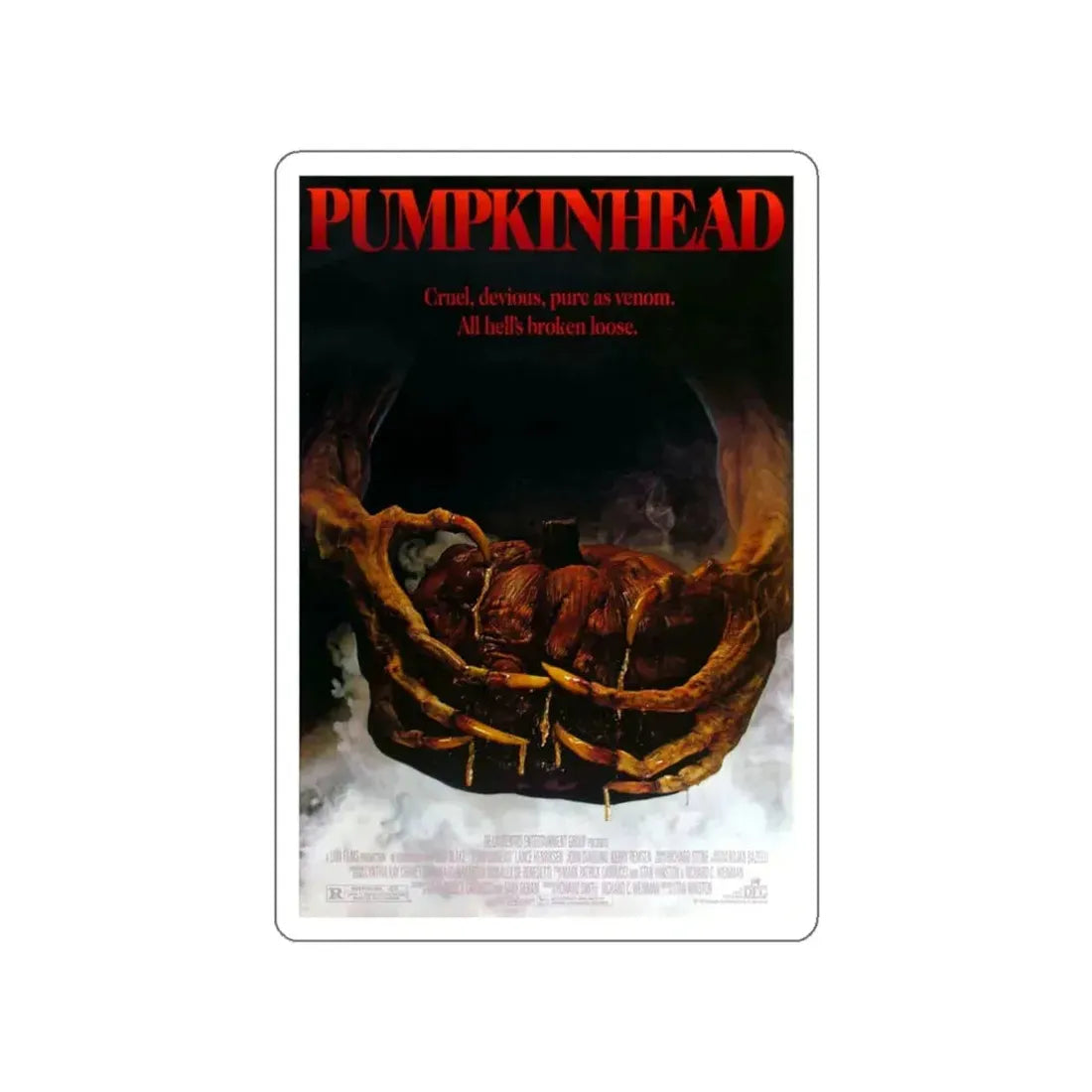 PUMPKINHEAD 1988 Movie Poster STICKER Vinyl Die-Cut Decal 3 Inch - The Sticker Space