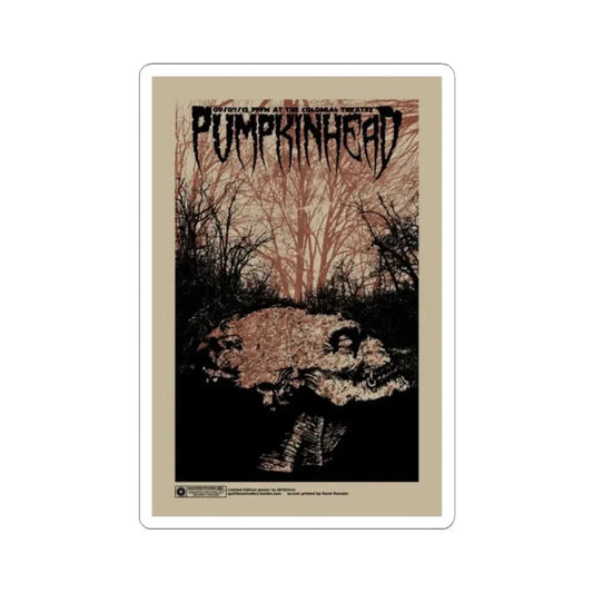 PUMPKINHEAD (RERELEASE) 1988 Movie Poster - STICKER Vinyl Kiss-Cut Decal 2 Inch White - The Sticker Space