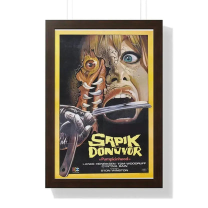 PUMPKINHEAD (TURKISH) 1988 - Framed Movie Poster 16″ x 24″ Walnut - The Sticker Space