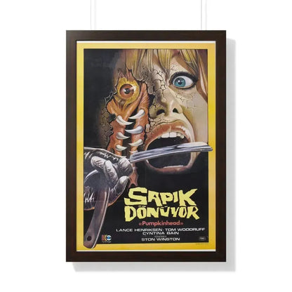 PUMPKINHEAD (TURKISH) 1988 - Framed Movie Poster 20" x 30" Walnut - The Sticker Space