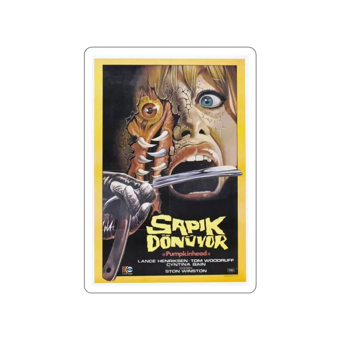 PUMPKINHEAD (TURKISH) 1988 Movie Poster STICKER Vinyl Die-Cut Decal - The Sticker Space