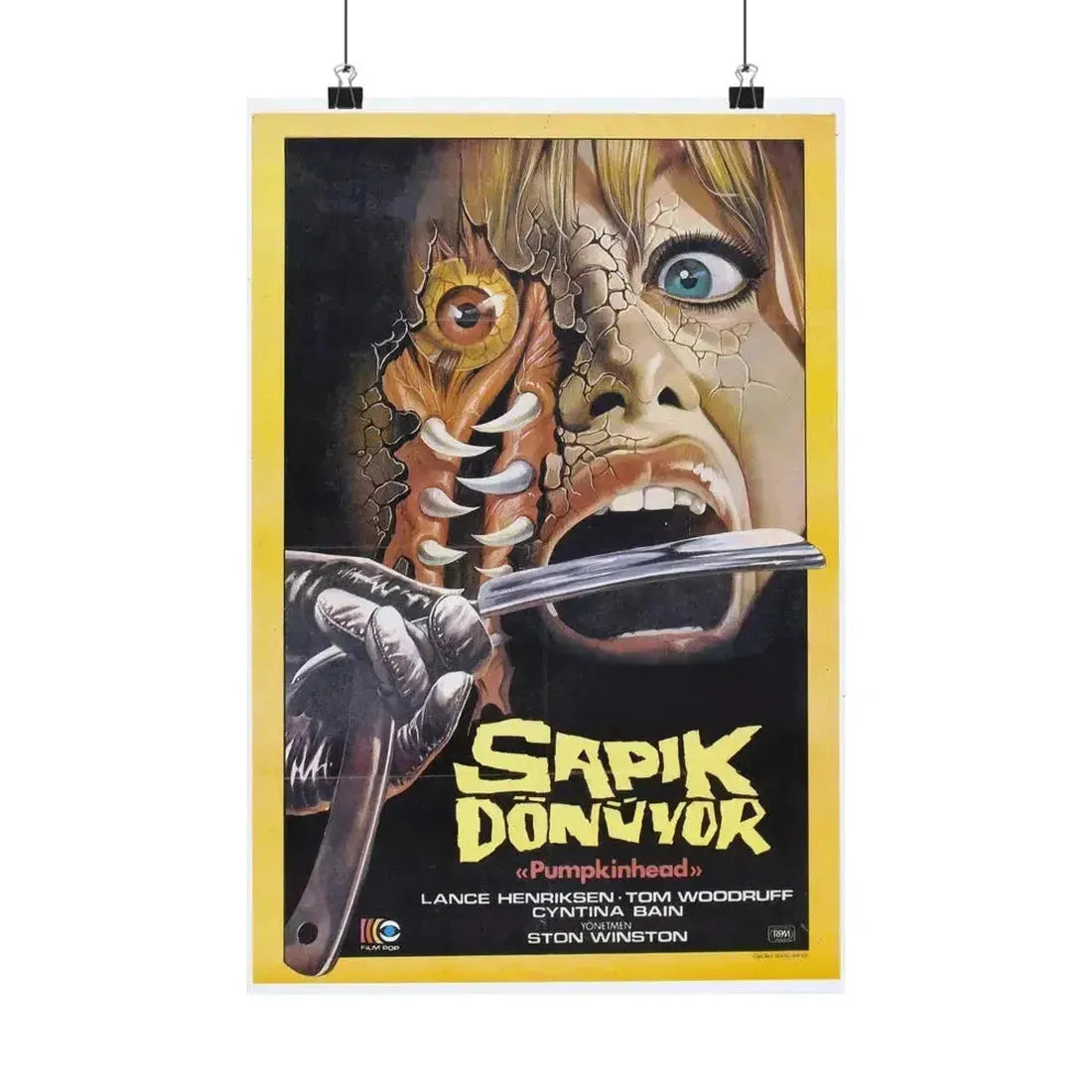 PUMPKINHEAD (TURKISH) 1988 - Paper Movie Poster 12″ x 18″ Matte - The Sticker Space