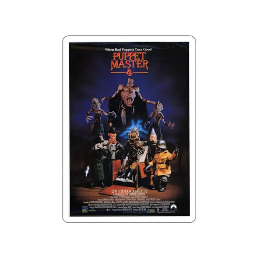 PUPPET MASTER 4 1993 Movie Poster STICKER Vinyl Die-Cut Decal 2 Inch - The Sticker Space