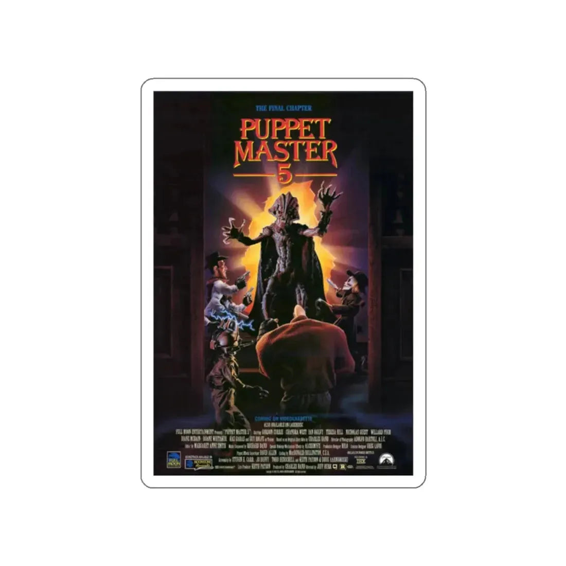 PUPPET MASTER 5 1994 Movie Poster STICKER Vinyl Die-Cut Decal - The Sticker Space