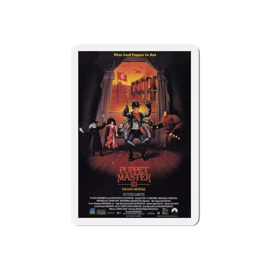 PUPPET MASTER III TOULON'S REVENGE 1991 Movie Poster - Refrigerator Magnet - The Sticker Space