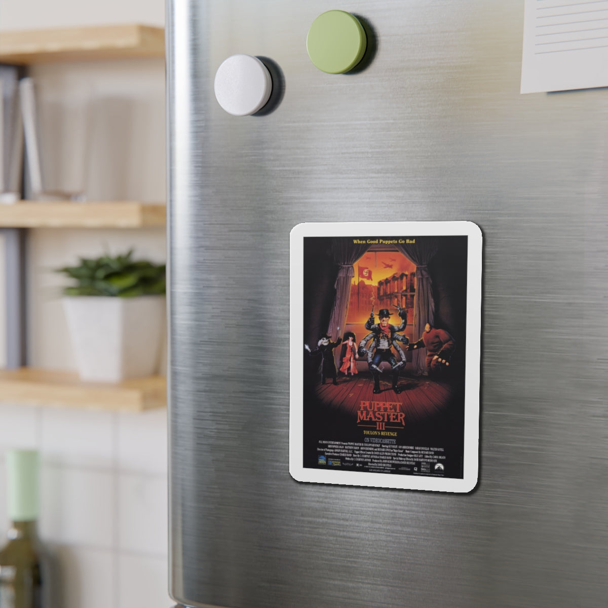 PUPPET MASTER III TOULON'S REVENGE 1991 Movie Poster - Refrigerator Magnet-The Sticker Space