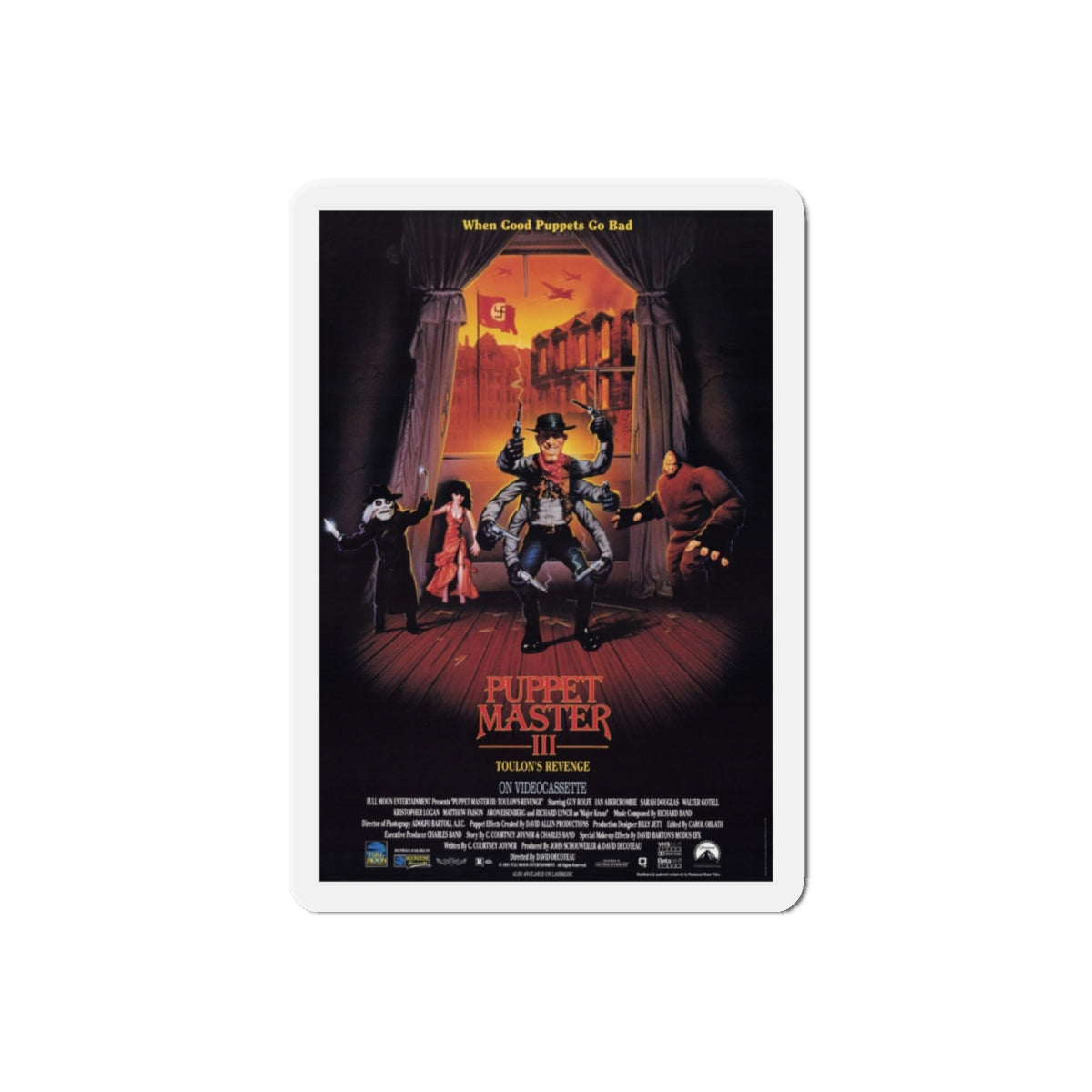 PUPPET MASTER III TOULON'S REVENGE 1991 Movie Poster - Refrigerator Magnet-6" × 6"-The Sticker Space