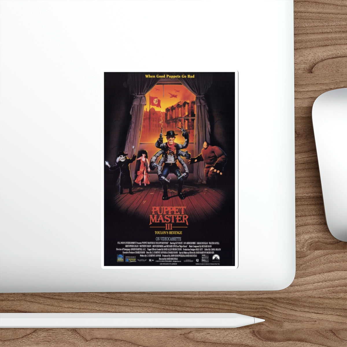 PUPPET MASTER III TOULON'S REVENGE 1991 Movie Poster STICKER Vinyl Die-Cut Decal-The Sticker Space