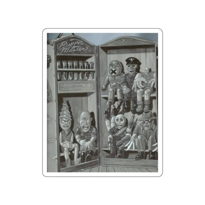 PUPPET MASTER (UNUSED) 1989 Movie Poster STICKER Vinyl Die-Cut Decal 2 Inch - The Sticker Space