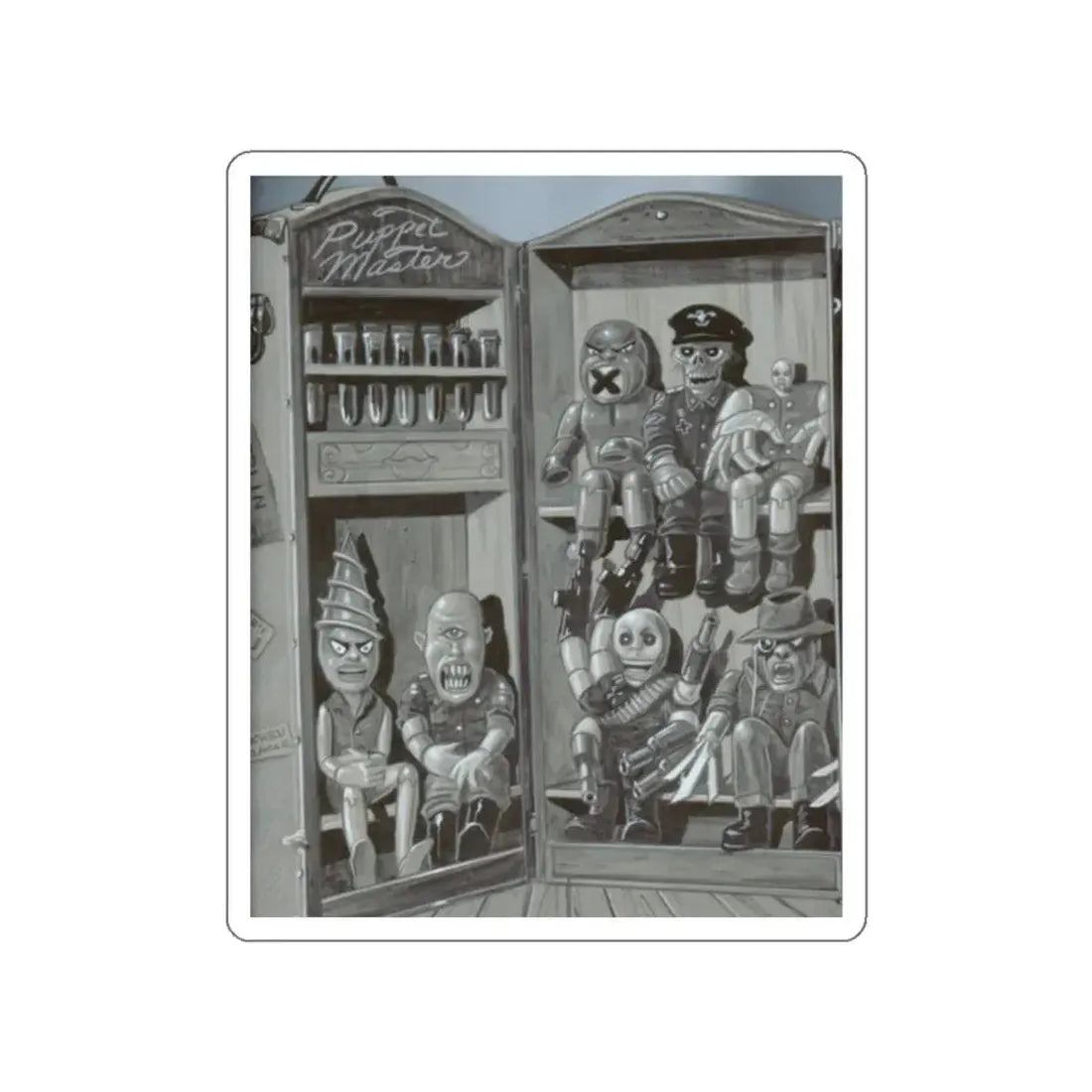 PUPPET MASTER (UNUSED) 1989 Movie Poster STICKER Vinyl Die-Cut Decal 3 Inch - The Sticker Space