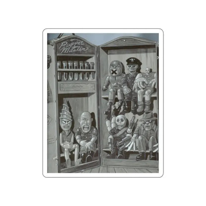 PUPPET MASTER (UNUSED) 1989 Movie Poster STICKER Vinyl Die-Cut Decal 4 Inch - The Sticker Space