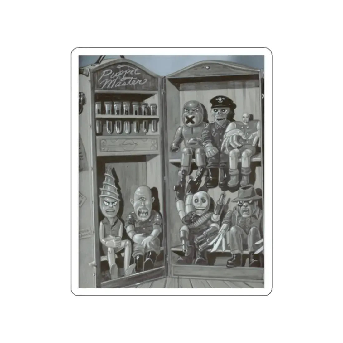 PUPPET MASTER (UNUSED) 1989 Movie Poster STICKER Vinyl Die-Cut Decal - The Sticker Space