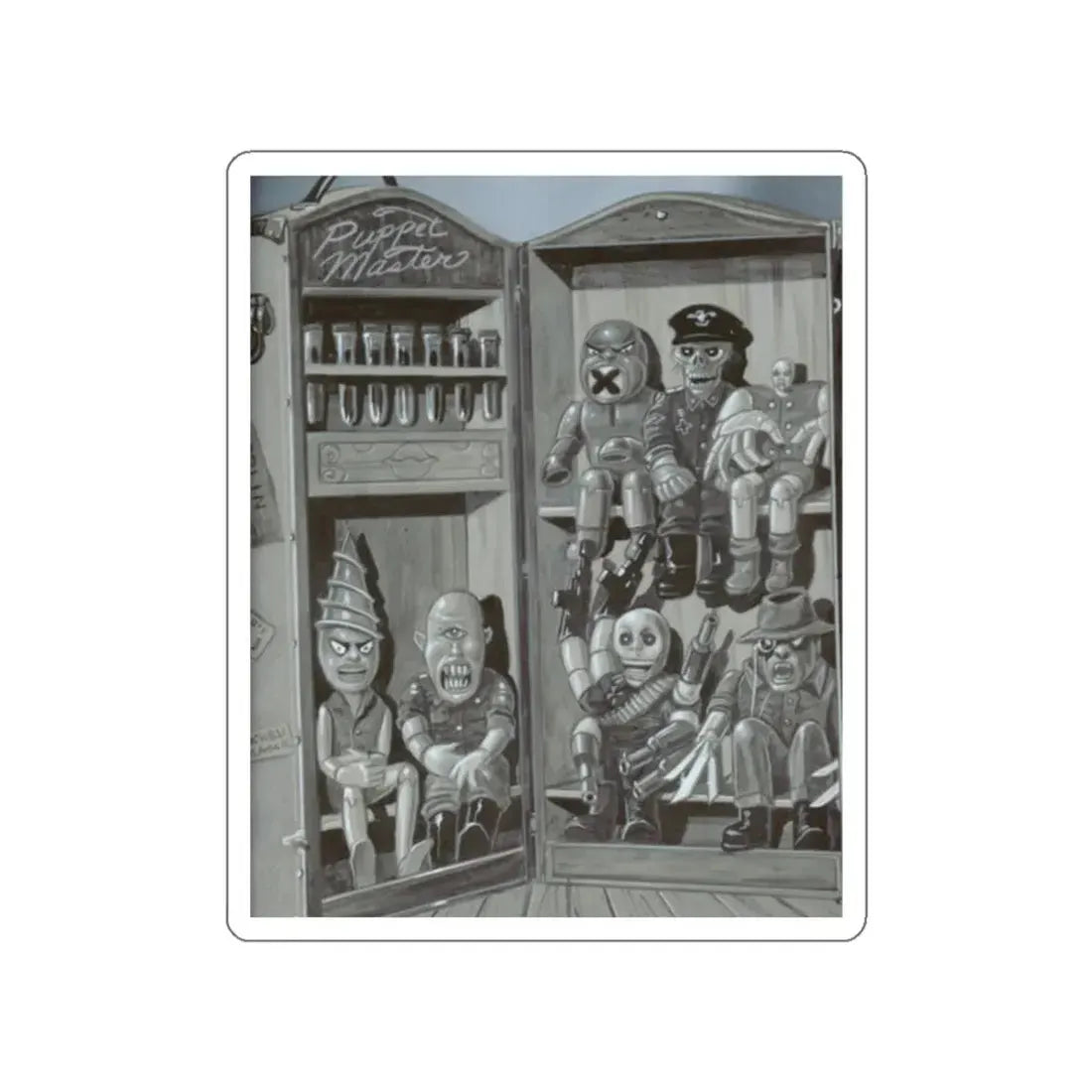 PUPPET MASTER (UNUSED) 1989 Movie Poster STICKER Vinyl Die-Cut Decal - The Sticker Space