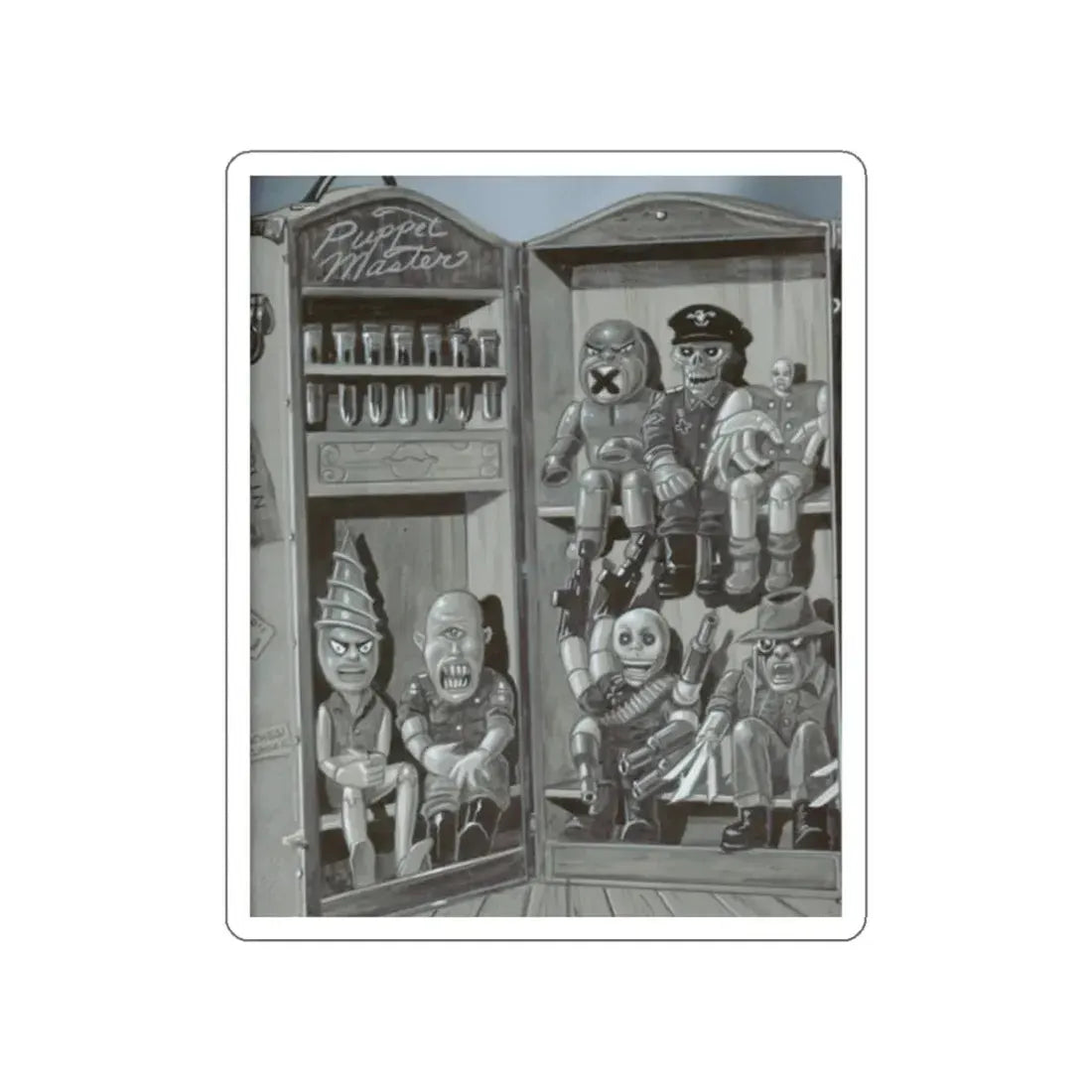 PUPPET MASTER (UNUSED) 1989 Movie Poster STICKER Vinyl Die-Cut Decal - The Sticker Space